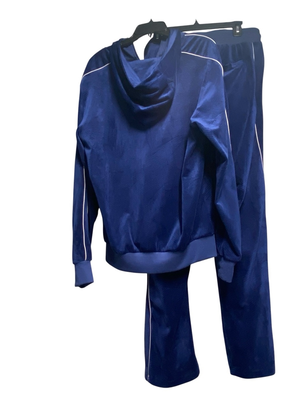 Linea Uomo Navy Blue Hooded Track Jacket and Pants Set